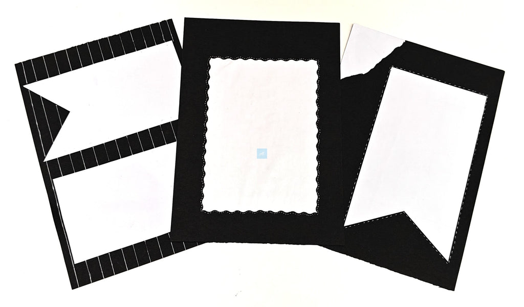 Project Banao Minimalist Black & White Writing Paper (Set of 10) | Handmade A4 Monochrome Designer Sheets for Journals, Letters, Scrapbooking & Crafts | 180 GSM | Made in India