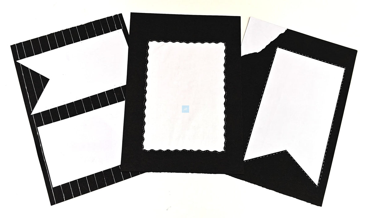 Project Banao Minimalist Black & White Writing Paper (Set of 10) | Handmade A4 Monochrome Designer Sheets for Journals, Letters, Scrapbooking & Crafts | 180 GSM | Made in India