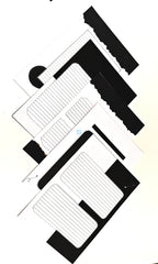 Project Banao Minimalist Black & White Writing Paper (Set of 10) | Handmade A4 Monochrome Designer Sheets for Journals, Letters, Scrapbooking & Crafts | 180 GSM | Made in India