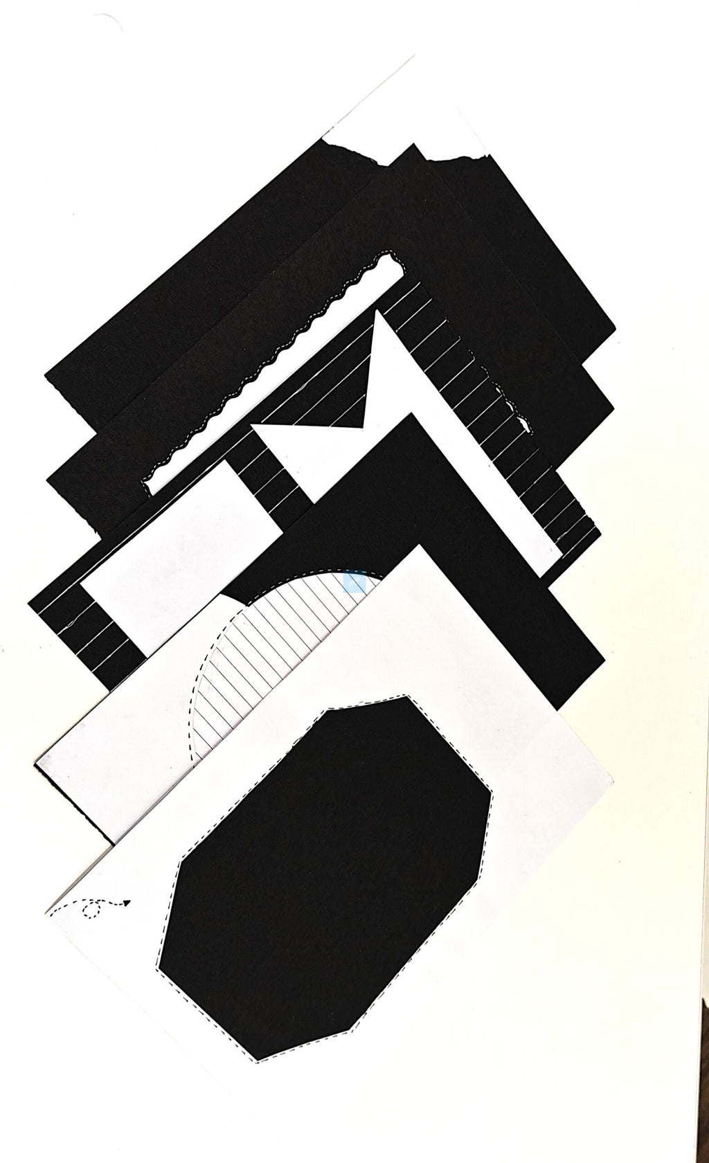Project Banao Minimalist Black & White Writing Paper (Set of 10) | Handmade A4 Monochrome Designer Sheets for Journals, Letters, Scrapbooking & Crafts | 180 GSM | Made in India