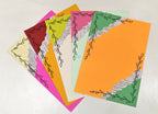 Project Banao Handmade Multicolour Designer Writing Sheets (10 pcs) | A4 Designer Paper with Leaf Border & Torn-Paper Pattern for Journaling, Scrapbooking, School Projects & DIY Crafts | Made in India