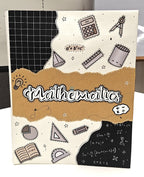 Project Banao Mathematics Project File | Black & White A4 Ring Folder | Handmade School & College Assignment File | Reusable Document Organizer | Made in India