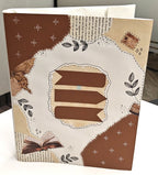 Project Banao Brown Vintage Journal Theme A4 Ring Folder | Handmade Aesthetic Project File | Reusable Presentation Folder | School & College Assignment File | Made in India