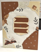 Project Banao Brown Vintage Journal Theme A4 Ring Folder | Handmade Aesthetic Project File | Reusable Presentation Folder | School & College Assignment File | Made in India