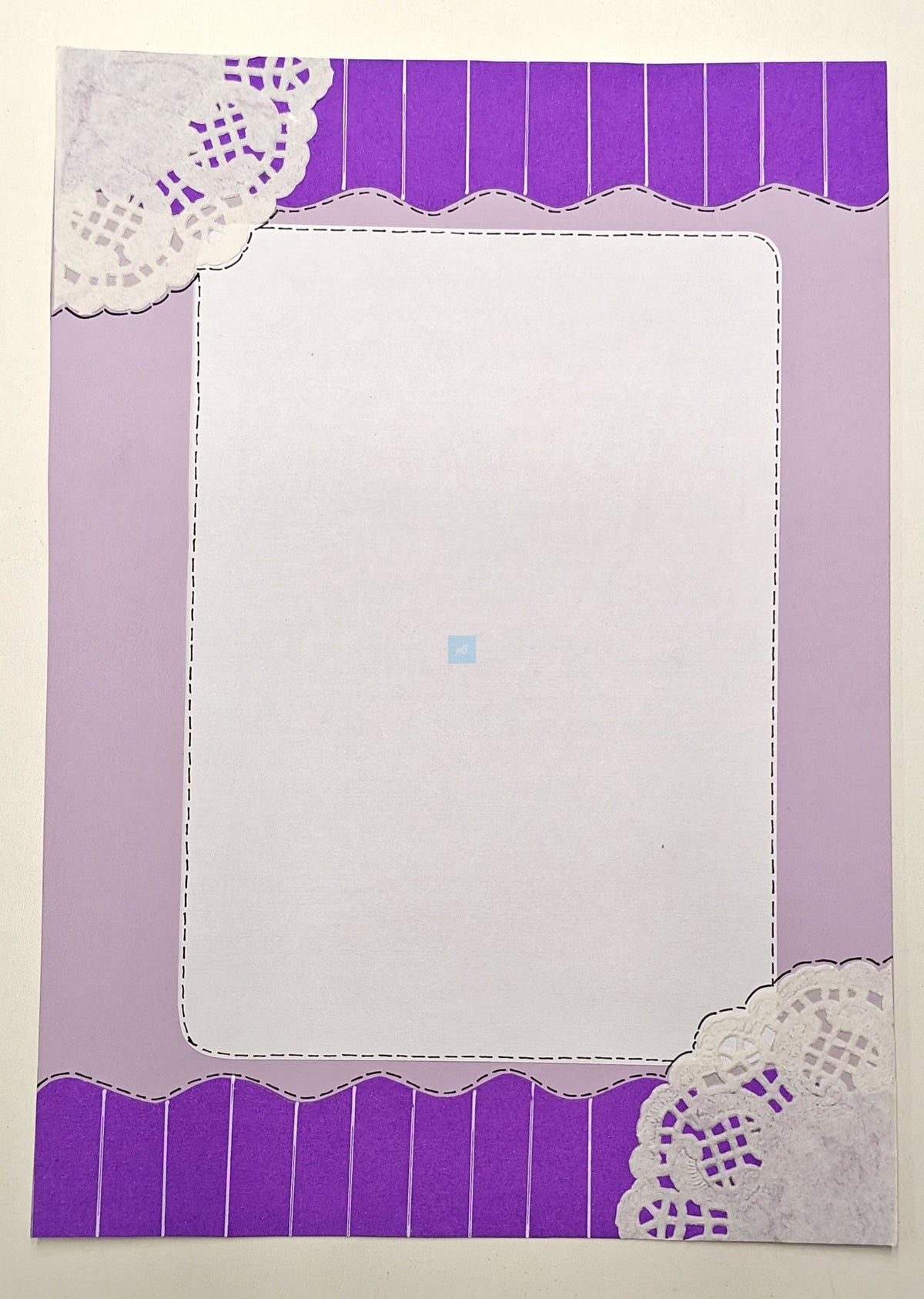 Project Banao Lavender Lace Theme A4 Handmade Designer Sheets | Pack of 10 Sheet | Decorative Craft Paper for School Projects, Scrapbooking, Journals, & DIY Art | 180 GSM | Made in India