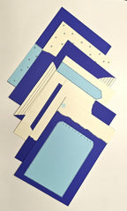 Project Banao Royal Blue Theme A4 Handmade Designer Craft Sheets (10 pcs) | Decorative Paper for Scrapbook, School Projects, Journals & DIY Art | Made in India