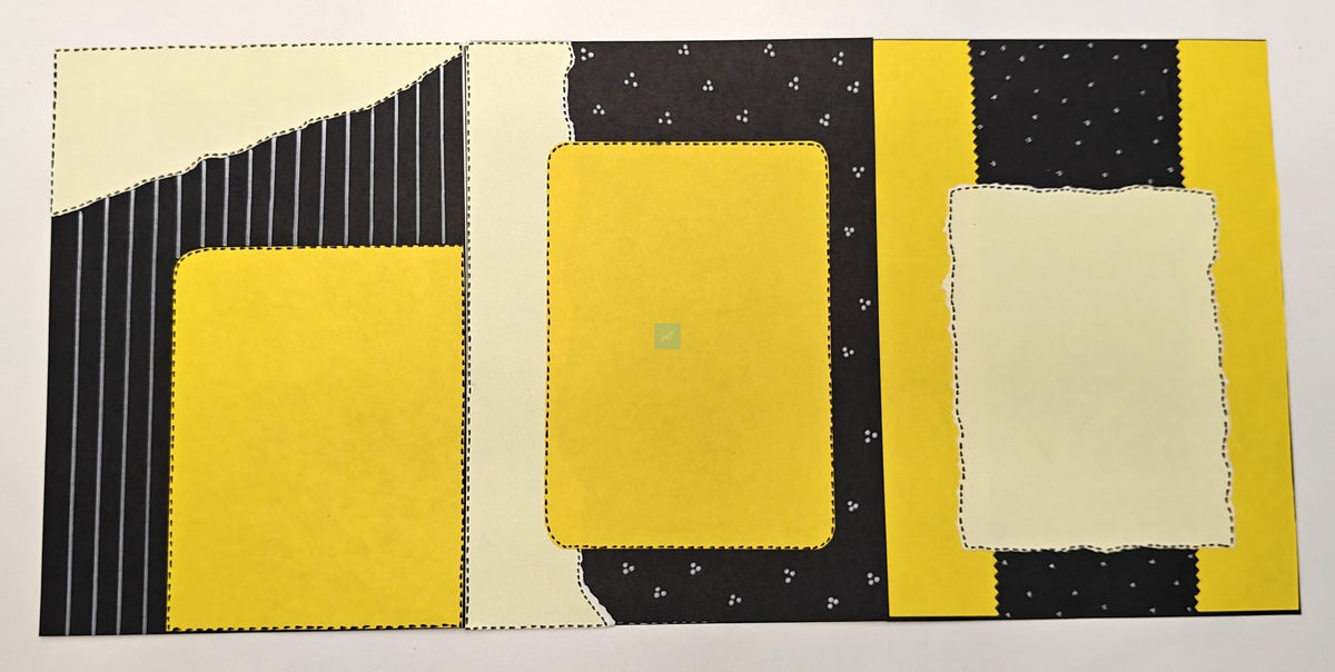Project Banao Honeycomb Yellow & Black A4 Handmade Designer Craft Sheets (10 pcs) | Decorative Paper for Scrapbook, School Projects, Journals, Art & DIY Decorations | Made in India