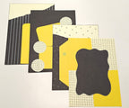 Project Banao Honeycomb Yellow & Black A4 Handmade Designer Craft Sheets (10 pcs) | Decorative Paper for Scrapbook, School Projects, Journals, Art & DIY Decorations | Made in India