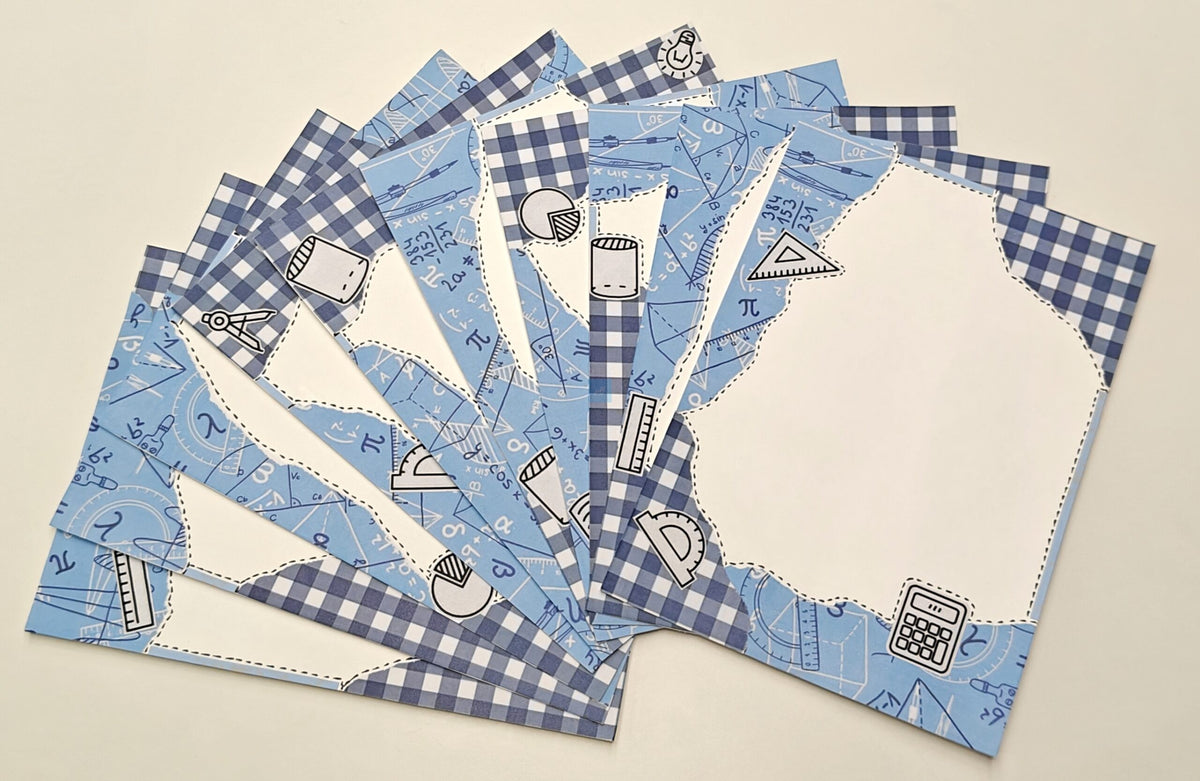 Project Banao A4 Project File & Sheets Combo – Blue & White Checkered Theme | 1 Handmade Ring Binder + 10 Designer Sheets | School & College Assignment & Project Folder | Made in India
