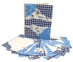 Project Banao A4 Project File & Sheets Combo – Blue & White Checkered Theme | 1 Handmade Ring Binder + 10 Designer Sheets | School & College Assignment & Project Folder | Made in India