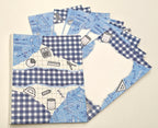 Project Banao A4 Project File & Sheets Combo – Blue & White Checkered Theme | 1 Handmade Ring Binder + 10 Designer Sheets | School & College Assignment & Project Folder | Made in India