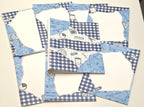 Project Banao A4 Project File & Sheets Combo – Blue & White Checkered Theme | 1 Handmade Ring Binder + 10 Designer Sheets | School & College Assignment & Project Folder | Made in India