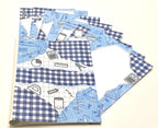 Project Banao A4 Project File & Sheets Combo – Blue & White Checkered Theme | 1 Handmade Ring Binder + 10 Designer Sheets | School & College Assignment & Project Folder | Made in India