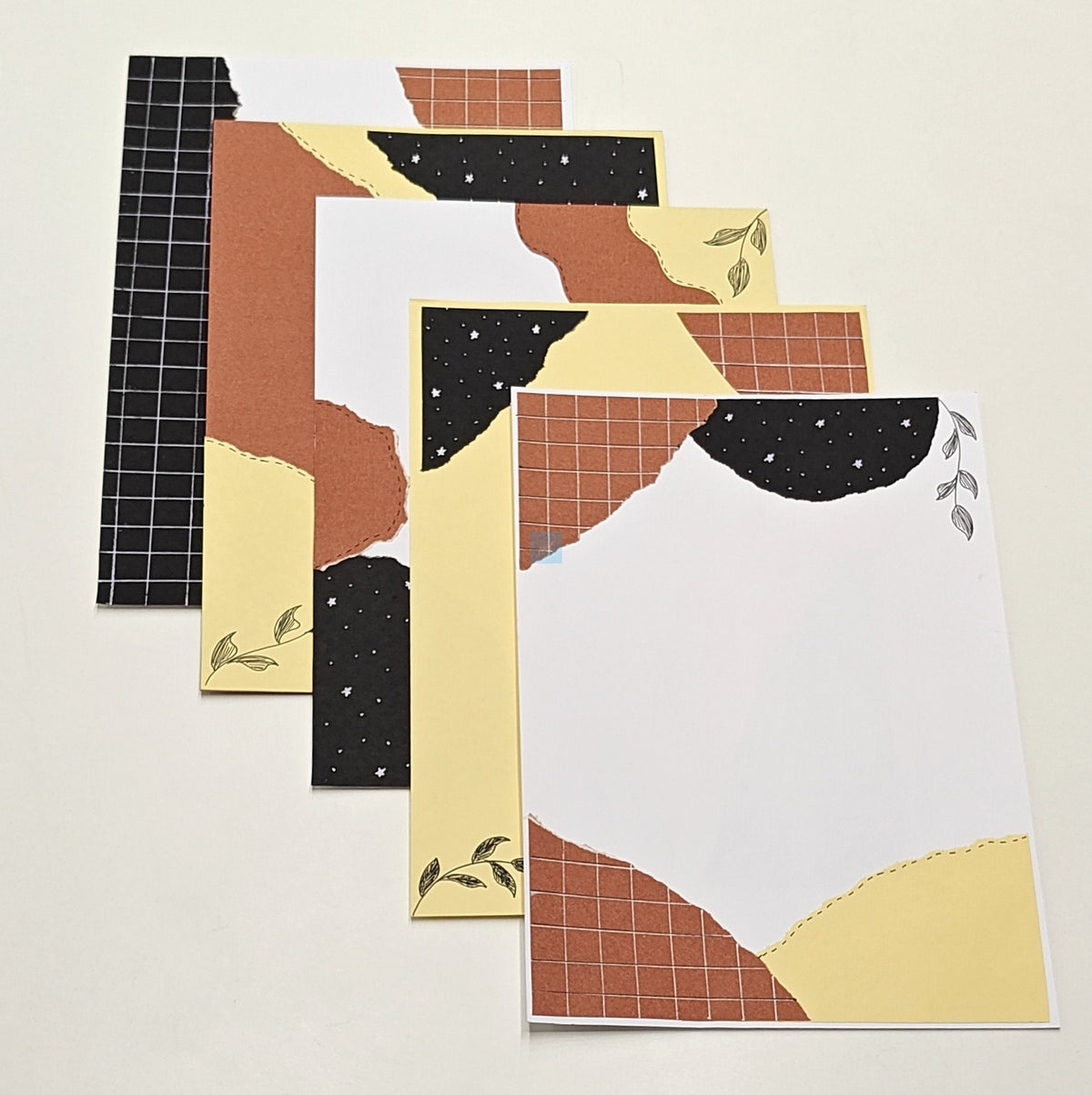 Project Banao Terracotta & Black Aesthetic A4 Project File & Sheets Combo | Handmade Ring Binder with 10 Designer Sheets | Decorative Presentation Folder for School & College Projects | Made in India
