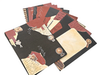 Project Banao A4 Handmade Project File & Sheets Combo – Burgundy, Black & Vintage Literary Theme | Ring Binder with 10 Designer Sheets | Retro Journal Style | Made in India