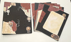 Project Banao A4 Handmade Project File & Sheets Combo – Burgundy, Black & Vintage Literary Theme | Ring Binder with 10 Designer Sheets | Retro Journal Style | Made in India