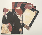 Project Banao A4 Handmade Project File & Sheets Combo – Burgundy, Black & Vintage Literary Theme | Ring Binder with 10 Designer Sheets | Retro Journal Style | Made in India