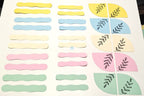 Project Banao Decoration Borders & Headings Cutouts Set - Yellow, Sky Blue & Pastel Beige Floral Leaf Theme | Borders, Headings & Subheadings, DIY School Project, Chart & Craft Decoration Supplies | Made in India