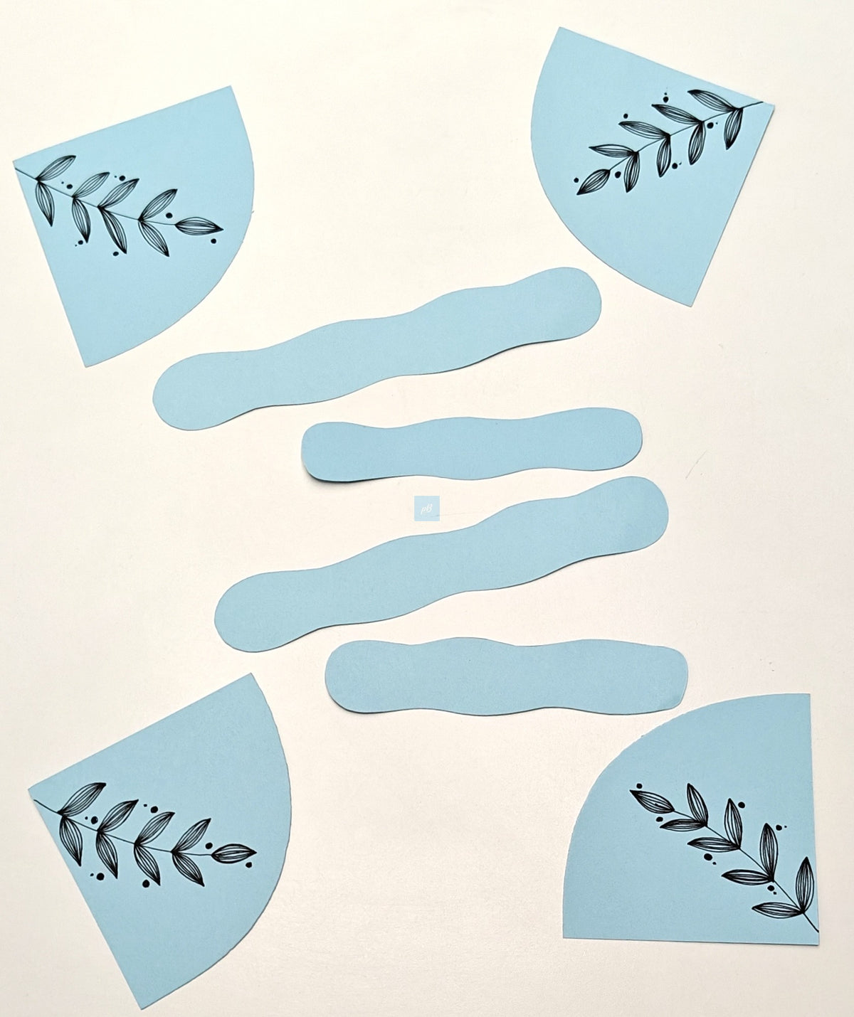 Project Banao Decoration Borders & Headings Cutouts Set - Yellow, Sky Blue & Pastel Beige Floral Leaf Theme | Borders, Headings & Subheadings, DIY School Project, Chart & Craft Decoration Supplies | Made in India