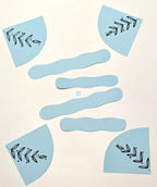 Project Banao Decoration Borders & Headings Cutouts Set - Yellow, Sky Blue & Pastel Beige Floral Leaf Theme | Borders, Headings & Subheadings, DIY School Project, Chart & Craft Decoration Supplies | Made in India