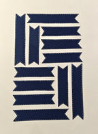 Project Banao Decoration Borders & Headings Cutouts Set - Navy Blue & White Gingham Theme | Borders, Headings & Subheadings, DIY School Project & Craft Decoration Supplies | Made in India
