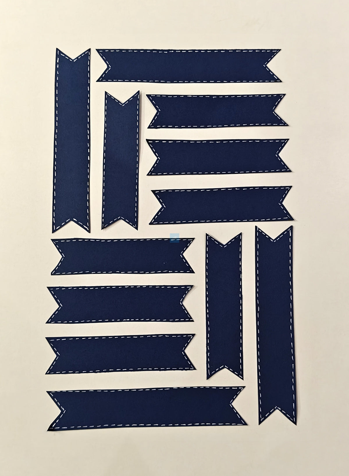 Project Banao Decoration Borders & Headings Cutouts Set - Navy Blue & White Gingham Theme | Borders, Headings & Subheadings, DIY School Project & Craft Decoration Supplies | Made in India