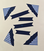 Project Banao Decoration Borders & Headings Cutouts Set - Navy Blue & White Gingham Theme | Borders, Headings & Subheadings, DIY School Project & Craft Decoration Supplies | Made in India