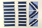 Project Banao Decoration Borders & Headings Cutouts Set - Navy Blue & White Gingham Theme | Borders, Headings & Subheadings, DIY School Project & Craft Decoration Supplies | Made in India