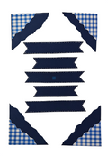 Project Banao Decoration Borders & Headings Cutouts Set - Navy Blue & White Gingham Theme | Borders, Headings & Subheadings, DIY School Project & Craft Decoration Supplies | Made in India