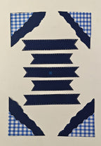 Project Banao Decoration Borders & Headings Cutouts Set - Navy Blue & White Gingham Theme | Borders, Headings & Subheadings, DIY School Project & Craft Decoration Supplies | Made in India