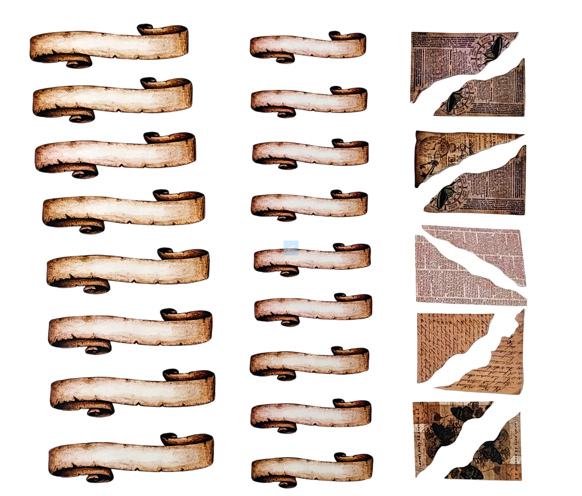 Project Banao Decoration Borders & Headings Cutouts Set - Vintage Antique Scroll & Parchment Theme | Borders, Headings & Subheadings, DIY School Project, Chart & Craft Decoration Supplies | Made in India