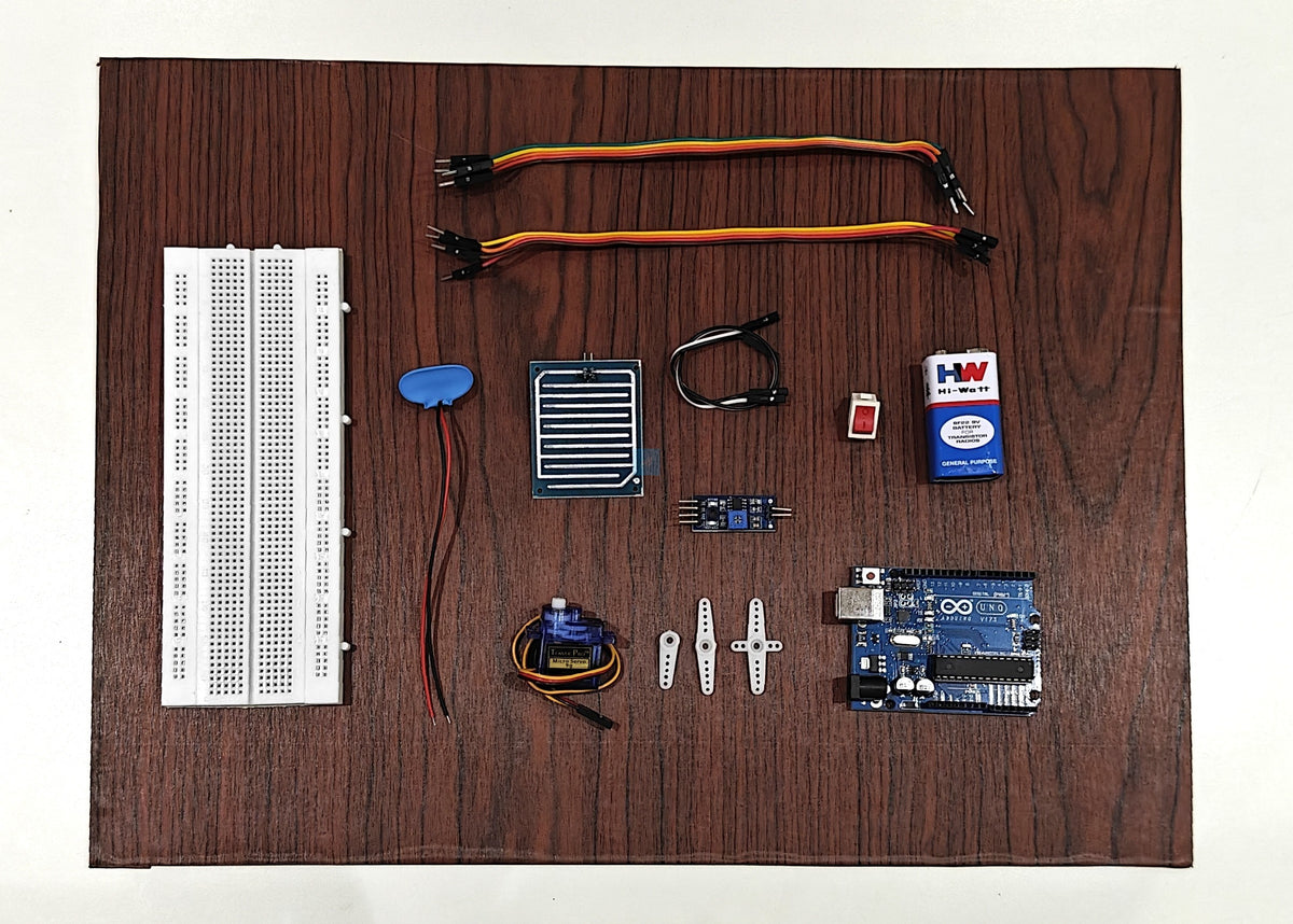 Project Banao Rain Detection Model Project Kit | Arduino UNO Rain Sensor & Water Detection DIY Science STEM Project | Automatic Rain Detector with Servo Motor, Sensor Module & Electronics Components