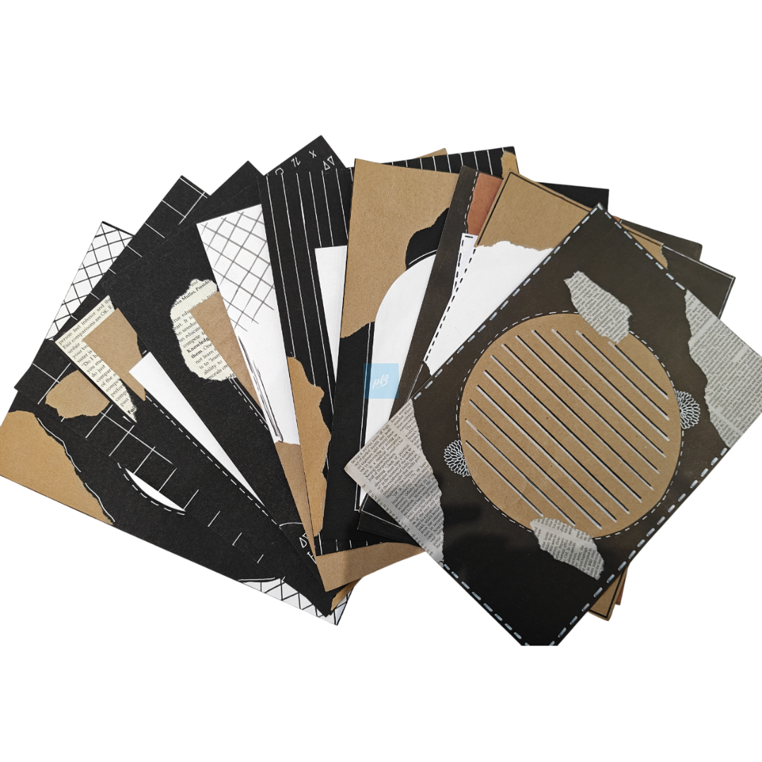 Project Banao Handmade Vintage Collage Paper Set – Aesthetic Mixed Media Craft Sheets for Journaling, Scrapbooking & Art Projects | A4 Size |180 GSM (Pack of 10 Sheets)