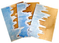 Project Banao A4 Handmade Designer Sheets | Artistic Blue & Brown Wave Pattern Craft Papers | Premium Handmade Paper for Art, Scrapbooking, Journals, Card Making & DIY Projects (Set of 10)