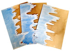 Project Banao A4 Handmade Designer Sheets | Artistic Blue & Brown Wave Pattern Craft Papers | Premium Handmade Paper for Art, Scrapbooking, Journals, Card Making & DIY Projects (Set of 10)