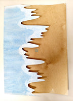 Project Banao A4 Handmade Designer Sheets | Artistic Blue & Brown Wave Pattern Craft Papers | Premium Handmade Paper for Art, Scrapbooking, Journals, Card Making & DIY Projects (Set of 10)