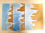 Project Banao A4 Handmade Designer Sheets | Artistic Blue & Brown Wave Pattern Craft Papers | Premium Handmade Paper for Art, Scrapbooking, Journals, Card Making & DIY Projects (Set of 10)