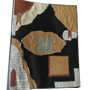 Project Banao Handmade Vintage Collage Folder - Aesthetic Mixed Media Design with Kraft & Newspaper Texture | Fits A4-Size Sheets | Artistic File for School Projects, Journals & Creative Storage