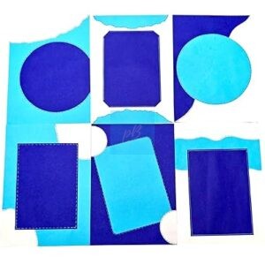 Handmade Designer Sheet for Art & Craft- Dual Shade Blue A4 Size Paper, Premium Handmade Decorative Sheet for School Projects, Scrapbooking, Journaling, & Creative DIY Art | Pack of 10 Sheets