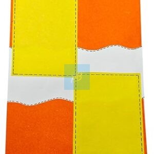 Handmade Designer Sheet for Art and Craft | A4 Size Decorative Paper for Projects, Scrapbooking, Journaling, and DIY Crafts | Dual Color Orange & Yellow Handmade Craft Sheet | Pack of 10 Sheets