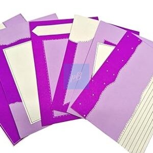 Handmade Designer Sheets A4 Size (Pack of 10) – Dual Tone Purple and Lavender Craft Paper for School Projects, Scrapbooking, Card Making, Journals, DIY Art & Craft, Decorative Handmade Paper Sheets