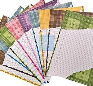 Handmade Designer A4 Sheets – Pack of 10 | Lined & Patterned Craft Paper | Premium Handmade Decorative Sheets for Art, Journals, Scrapbooking, School Projects | Multicolour Textured Writing Paper Set