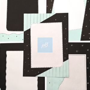 Handmade Designer A4 Sheets – Pack of 10 | Aesthetic Black & Blue Theme Paper Sheets for Projects, Journals, Scrapbooking, Art & Craft | Premium Thick Paper for Students, School & College Projects