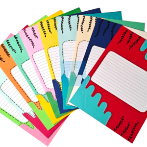 Project Banao Colourful Drip Design Writing Sheets | A4 Ruled Paper for Students, Office & Craft Projects | Premium Multicolor Stationery Pages | Decorative Writing Paper Set | Pack of 10 Sheets