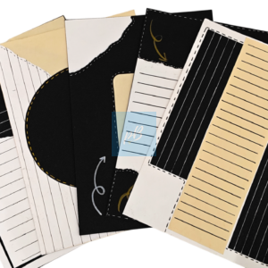 Project Banao Aesthetic A4 Handmade Scrapbook Journal Papers - Vintage Black & Beige Collage Sheets for Junk Journaling, Craft Projects, DIY Card Making, Mixed Media Art | Set of 10 Designs