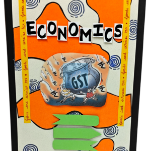 Project Banao Handmade Designer Ring Binder Folder for A4 Sheets | Economics Theme GST Cover | Artistic File Organizer for Students & Office Use | Eco-Friendly Craft Paper Design