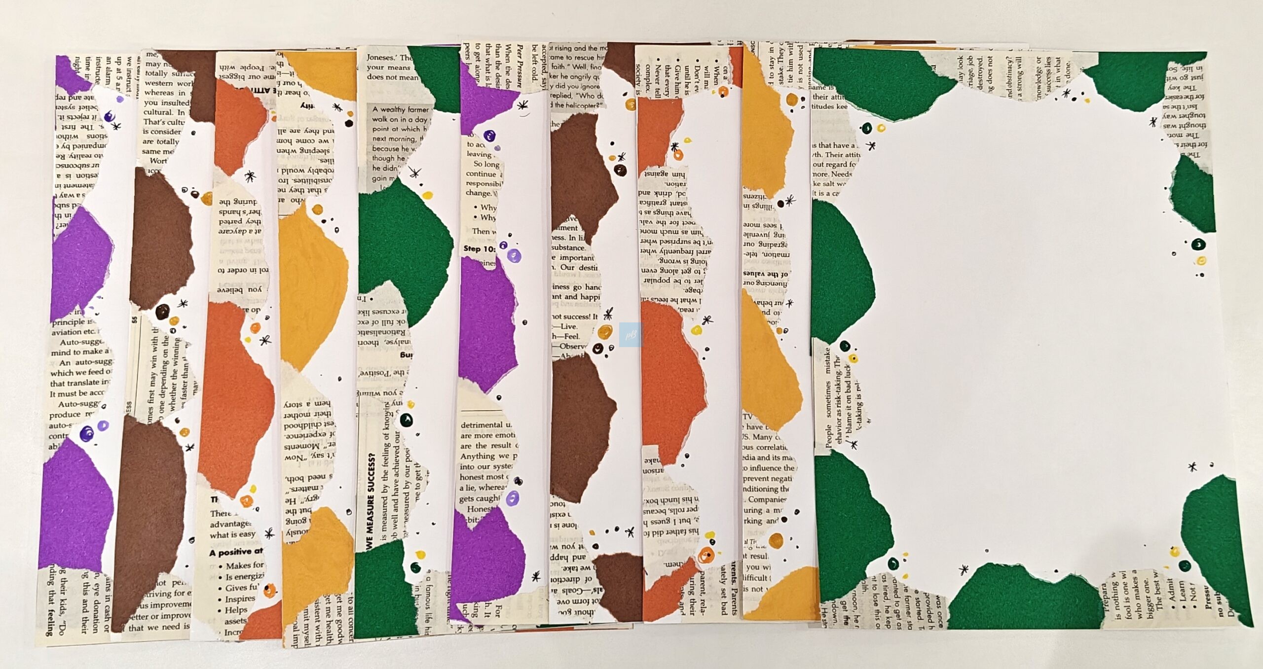 Project Banao A4 Handmade Designer Sheets for Projects (Set of 10) |180 GSM – Aesthetic Scrapbook Paper, Torn Paper Borders, Craft Sheets for School Projects & Assignments - Image 6