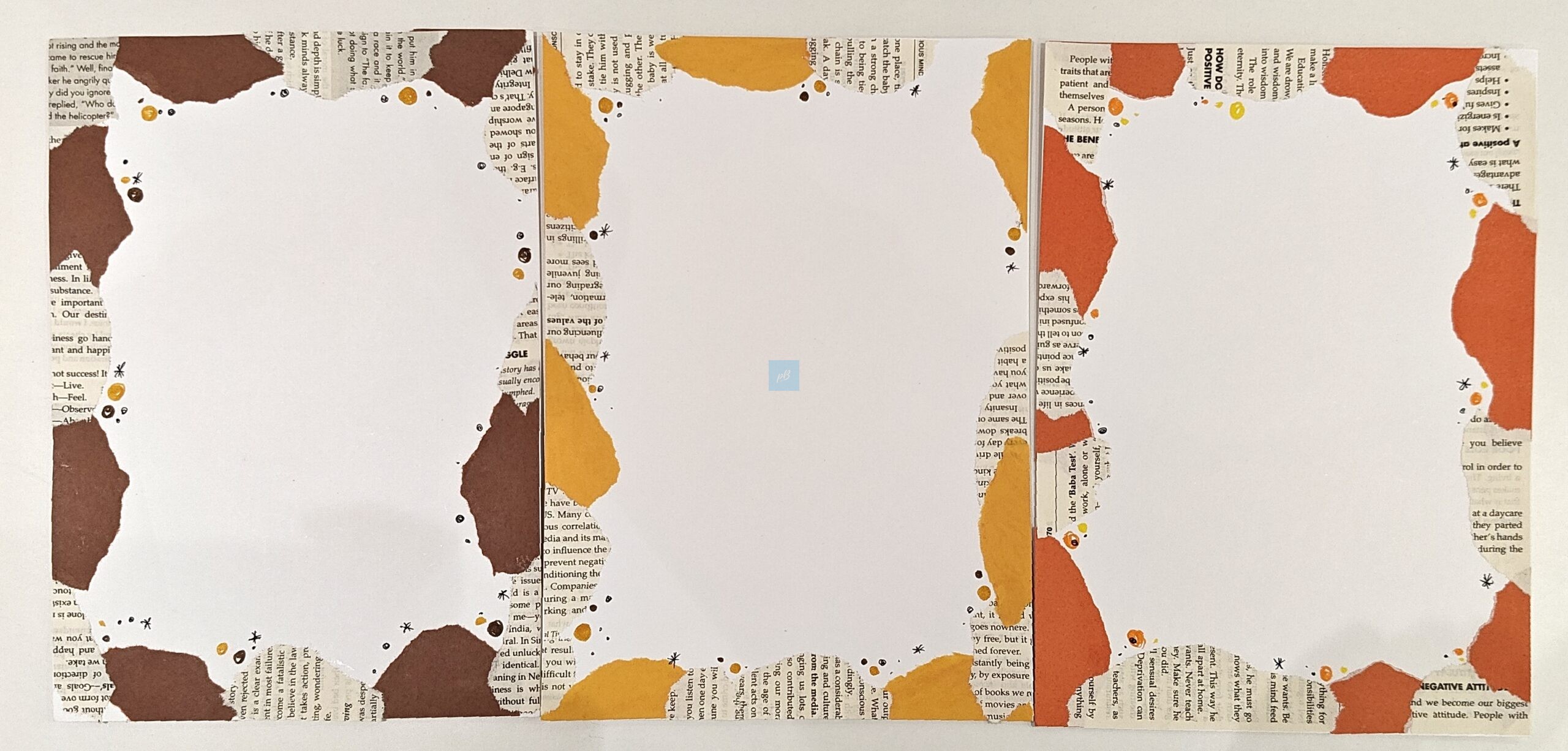 Project Banao A4 Handmade Designer Sheets for Projects (Set of 10) |180 GSM – Aesthetic Scrapbook Paper, Torn Paper Borders, Craft Sheets for School Projects & Assignments - Image 5