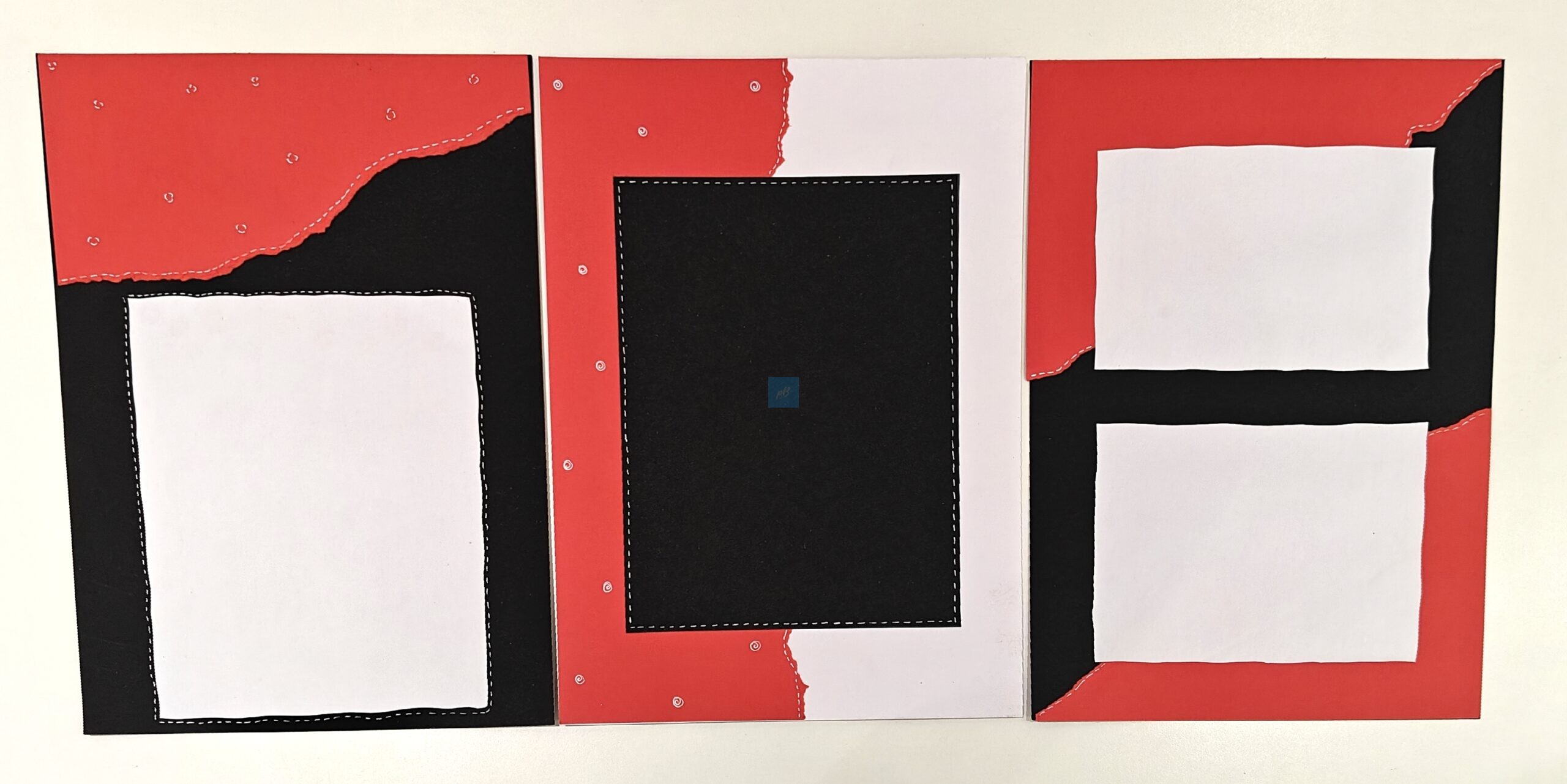 Project Banao DIY Card Making Kit Base Sheets (10 Units) | 180 GSM – Red/Black/White Craft Paper Pack for Scrapbooking, Handmade Cards, Paper Crafting & Art Projects - Image 8