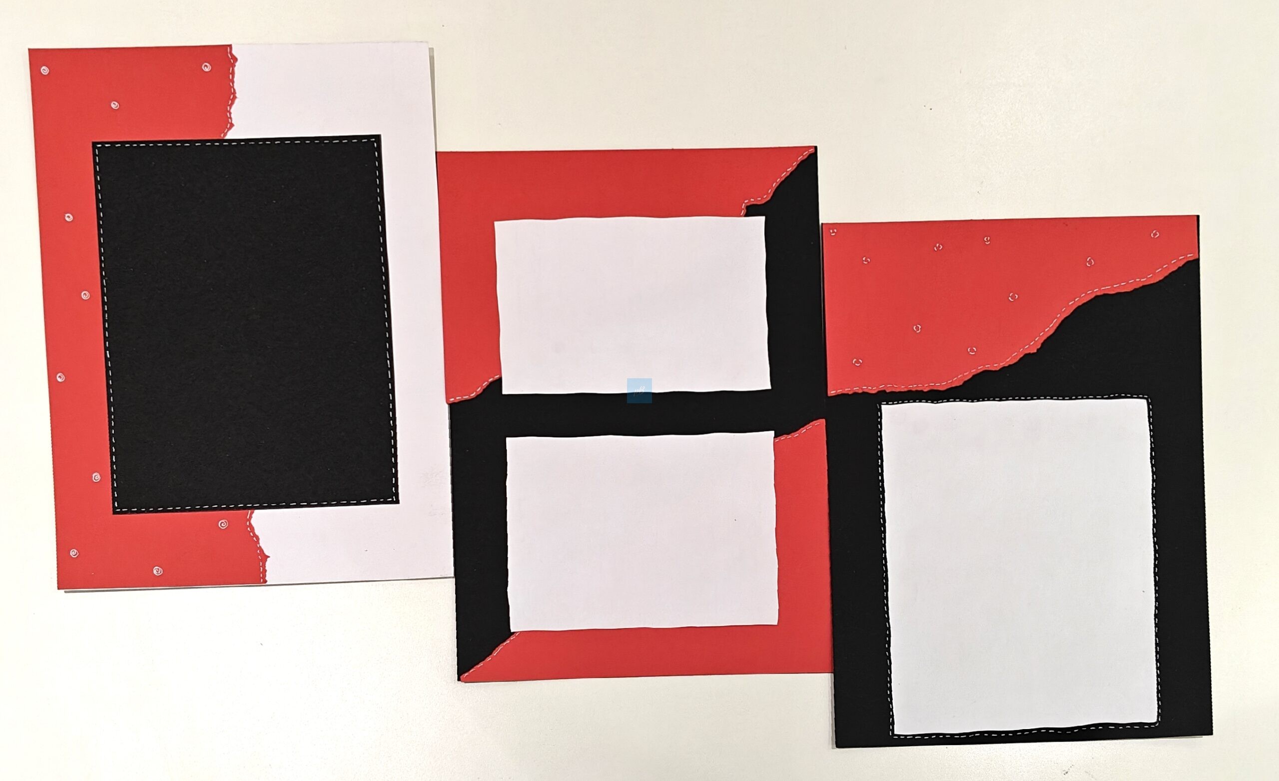 Project Banao DIY Card Making Kit Base Sheets (10 Units) | 180 GSM – Red/Black/White Craft Paper Pack for Scrapbooking, Handmade Cards, Paper Crafting & Art Projects - Image 6